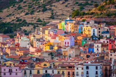 Colourful houses Bosa Sardinia