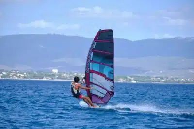 windsurf in the coast of cagliari poetto beach