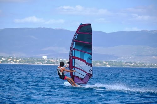 windsurf in the coast of cagliari poetto beach